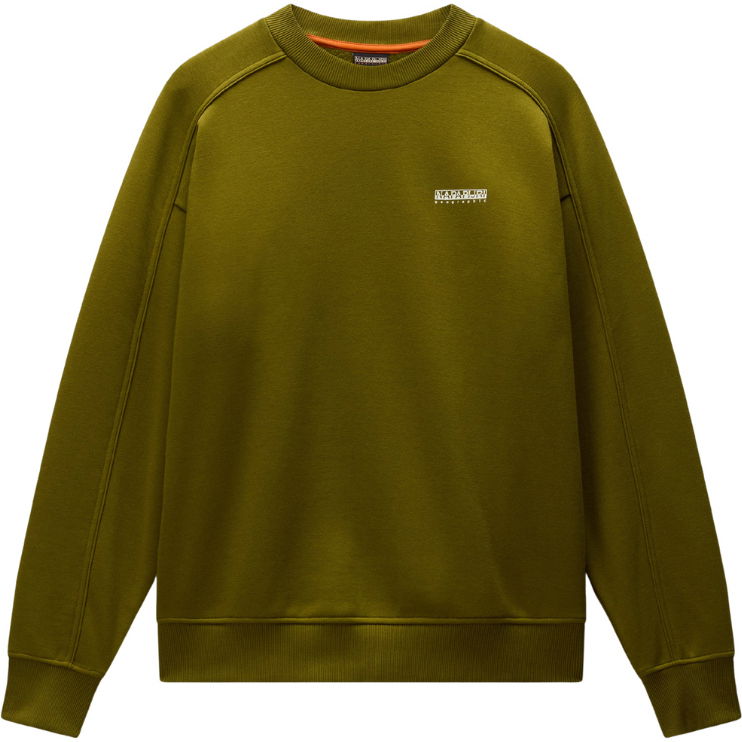 2026 Napapijri Mens Teza Crew Sweatshirt NP0A8AHFG4C - Avocado